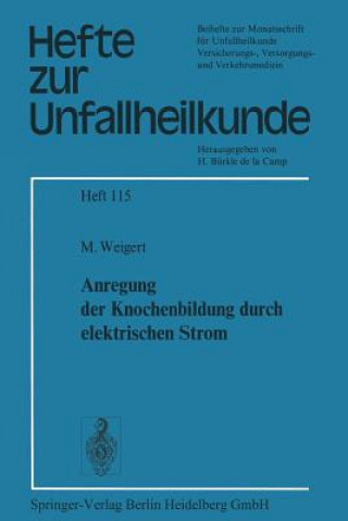 Kniha Anregung Der Knochenbildung Durch Elektrischen Strom M. Weigert