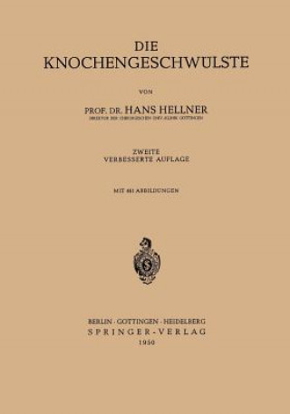 Carte Die Knochengeschwulste Hans Hellner