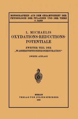 Книга Oxydations-Reductions-Potentiale Leonar Michaelis