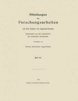 Book Mitteilungen UEber Forschungsarbeiten Auf Dem Gebiete Des Ingenieurwesens Wilhelm Nußelt