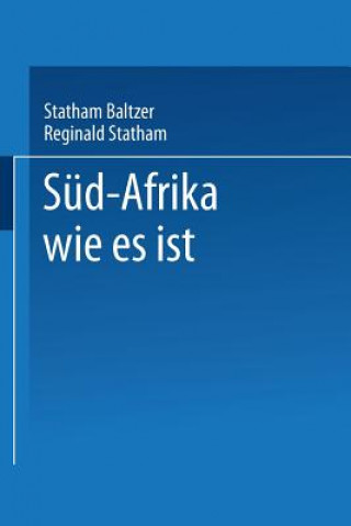 Książka Sud-Afrika Wie Es Ist Statham Baltzer