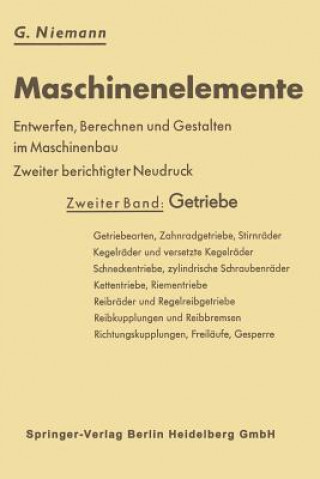 Книга Maschinenelemente Gustav Niemann