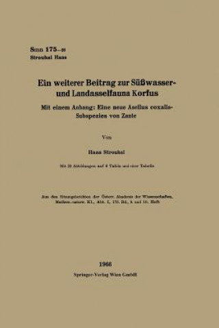 Könyv Weiterer Beitrag Zur S  wasser- Und Landasselfauna Korfus Hans Strouhal