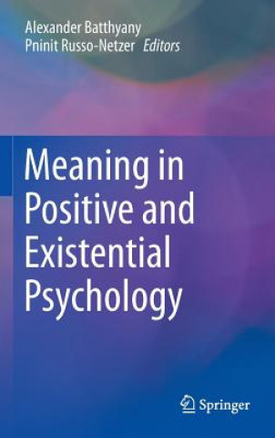 Carte Meaning in Positive and Existential Psychology Alexander Batthyány