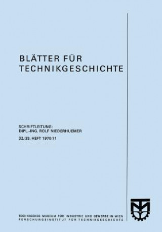 Könyv Bl tter F r Technikgeschichte 