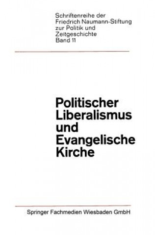 Kniha Politischer Liberalismus Und Evangelische Kirche NA NA