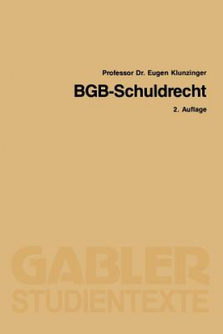 Livre Bgb-Schuldrecht Eugen Klunzinger