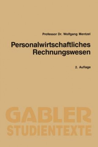 Livre Personalwirtschaftliches Rechnungswesen Wolfgang Mentzel