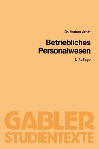 Könyv Betriebliches Personalwesen Norbert Arndt