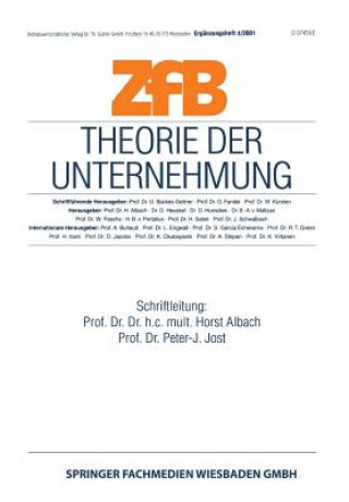 Βιβλίο Theorie Der Unternehmung Horst Albach