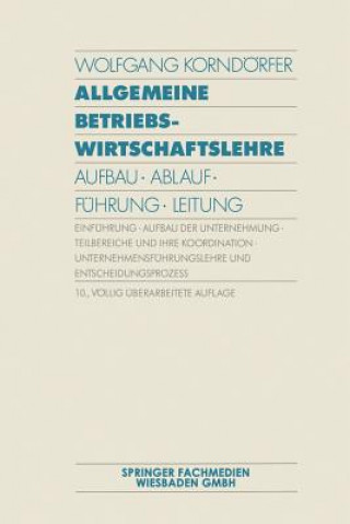 Carte Allgemeine Betriebswirtschaftslehre Wolfgang Korndörfer