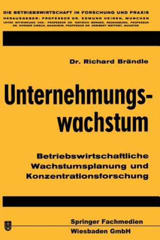 Kniha Unternehmungswachstum Richard Brändle
