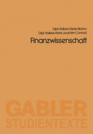 Könyv Finanzwissenschaft Dieter Blohm