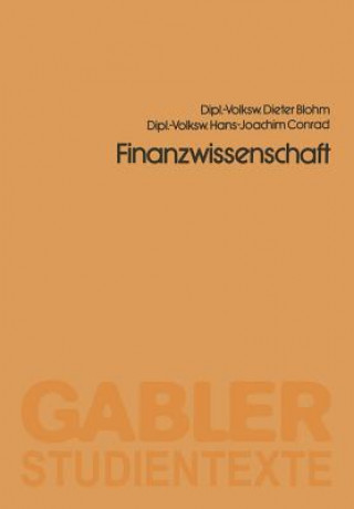 Livre Finanzwissenschaft Dieter Blohm