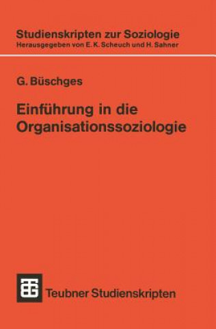 Buch Einf hrung in Die Organisationssoziologie 