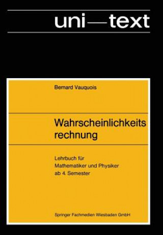 Kniha Wahrscheinlichkeitsrechnung Bernard Vauquois