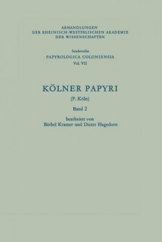 Knjiga Keolner Papyri Bärbel Kramer