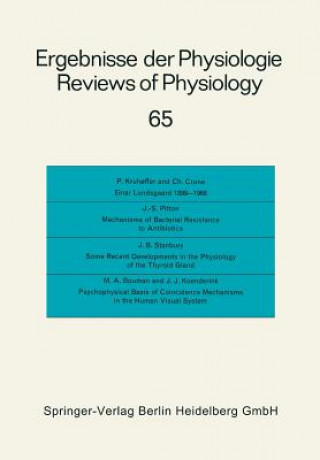 Kniha Ergebnisse der Physiologie / Reviews of Physiology 