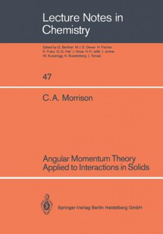 Buch Angular Momentum Theory Applied to Interactions in Solids Clyde A. Morrison