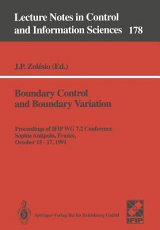 Könyv Boundary Control and Boundary Variation Jean P. Zolesio