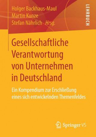 Kniha Gesellschaftliche Verantwortung von Unternehmen in Deutschland, 1 Holger Backhaus-Maul