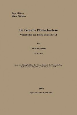 Книга de Cerastiis Florae Iranicae Wilhelm Möschl