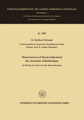 Könyv Steuermoral Und Steuerwiderstand Der Deutschen Selbstandigen Burkhard Strümpel