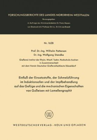 Kniha Einfluss Der Einsatzstoffe, Der Schmelzfuhrung Im Induktionsofen Und Der Impfbehandlung Auf Das Gefuge Und Die Mechanischen Eigenschaften Von Gusseise Wilhelm Patterson