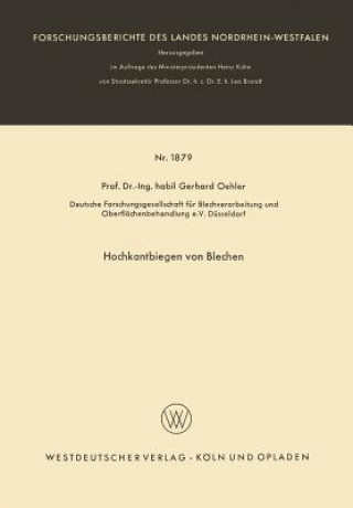 Βιβλίο Hochkantbiegen Von Blechen Gerhard Oehler