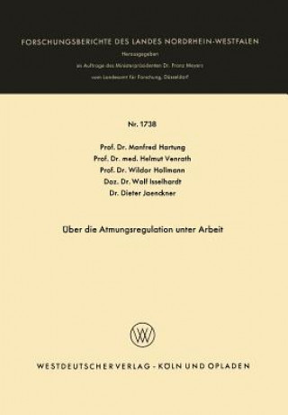 Книга UEber Die Atmungsregulation Unter Arbeit Manfred Hartung