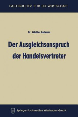 Kniha Ausgleichsanspruch Der Handelsvertreter Günther Hoffmann