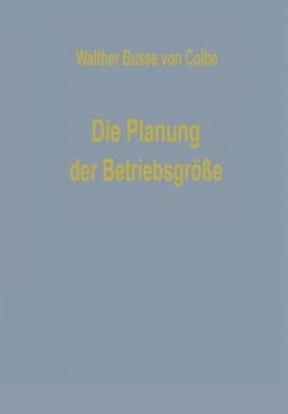 Carte Die Planung Der Betriebsgr  e Walther Busse von Colbe