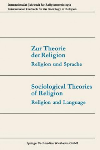 Książka Zur Theorie Der Religion / Sociological Theories of Religion 