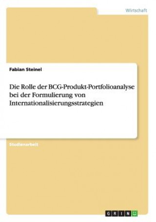 Carte Rolle der BCG-Produkt-Portfolioanalyse bei der Formulierung von Internationalisierungsstrategien Fabian Steinel