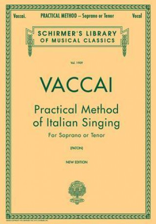 Carte Practical Method of Italian Singing N Vaccai