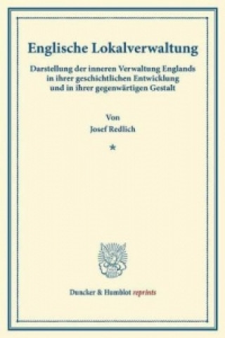 Kniha Englische Lokalverwaltung. Josef Redlich