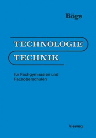 Knjiga Technologie/Technik Alfred Böge