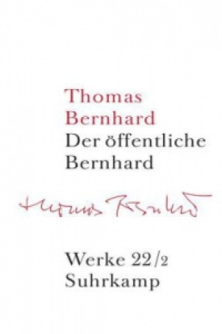 Carte Werke in 22 Bänden, 2 Teile Thomas Bernhard