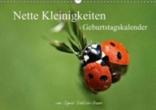 Naptár/Határidőnapló Geburtstagskalender "Nette Kleinigkeiten" (Wandkalender immerwährend DIN A3 quer) Sigrid Schiller-Bauer