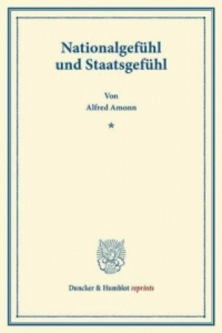 Carte Nationalgefühl und Staatsgefühl. Alfred Amonn