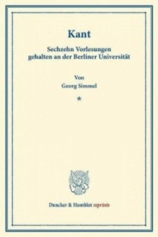 Könyv Kant. Georg Simmel