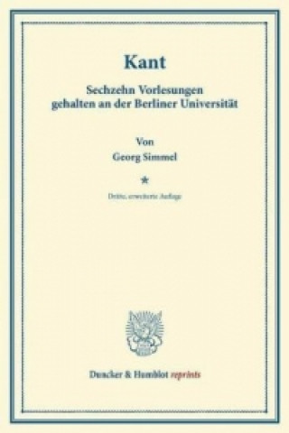 Книга Kant. Georg Simmel