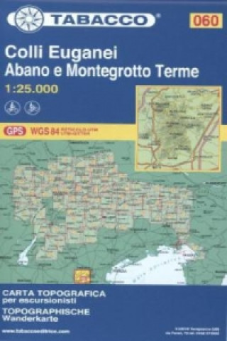 Prasa Tabacco topographische Wanderkarte Colli Euganei, Abano e Montegrotto Terme 