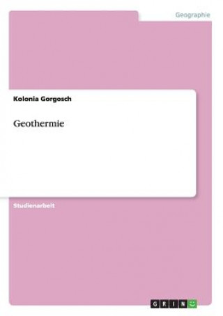 Kniha Grundlagen der Energiegewinnung. Vor- und Nachteile der Geothermie Kolonia Gorgosch