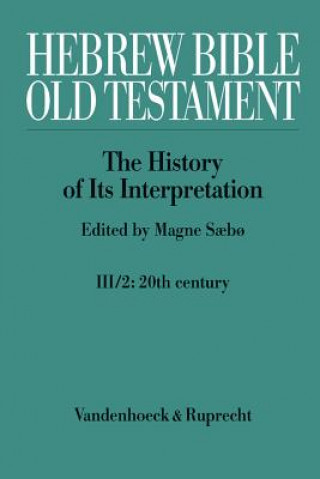 Carte Hebrew Bible / Old Testament -- The History of Its Interpretation Magne S?b?