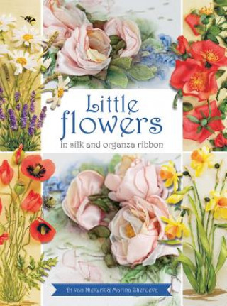 Carte Little Flowers in silk and organza ribbon Di Van Niekerk