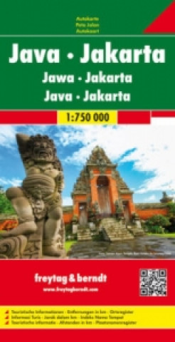 Tiskovina Java  Jakarta Road Map 1:750 000 