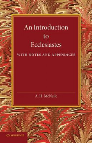 Kniha Introduction to Ecclesiastes A. H. McNeile