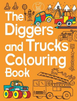 Knjiga Diggers and Trucks Colouring Book Chris Dickason