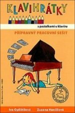 Kniha Klavihrátky s pastelkami u klavíru - přípravný pracovní sešit Iva Oplištilová